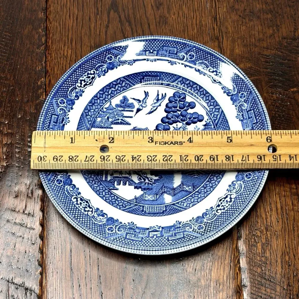Vintage Johnson Brothers Willow Bread Plates Set of 2 | Blue Willow Transferware